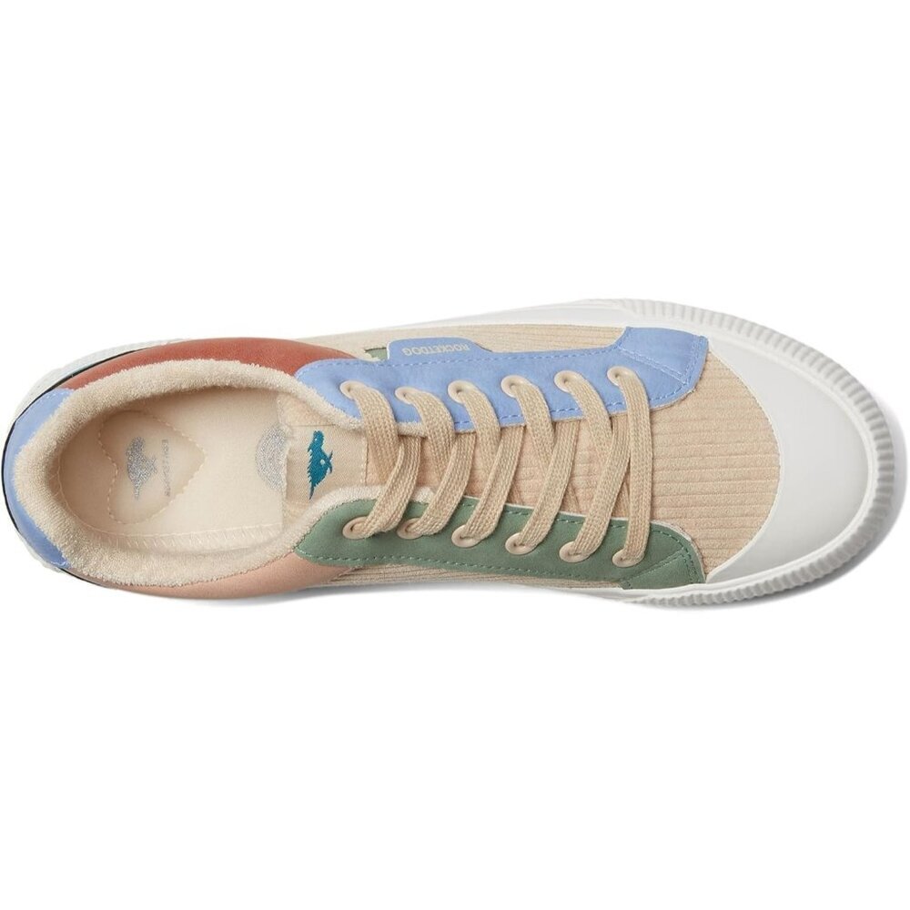 Women's Multicolor Lace Up Cheery Comfort Plush Foam Sneaker Comfort Insole - Picture 2 of 6